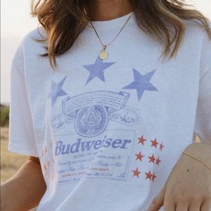 Junk Food Budweiser Cropped Tee